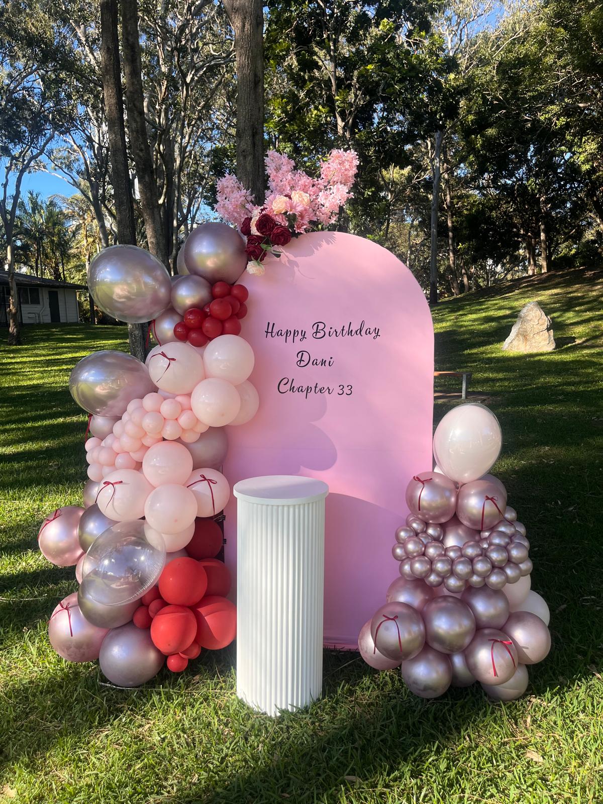 Birthday Blush Pink Collection balloon backdrop